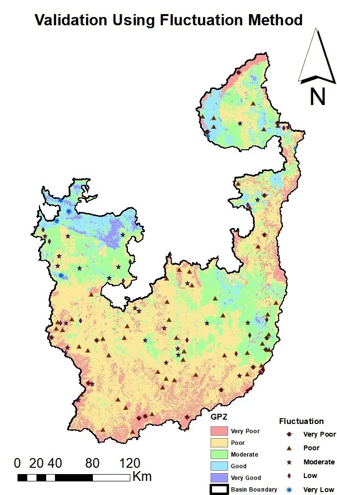 Groundwater potential zone validation map